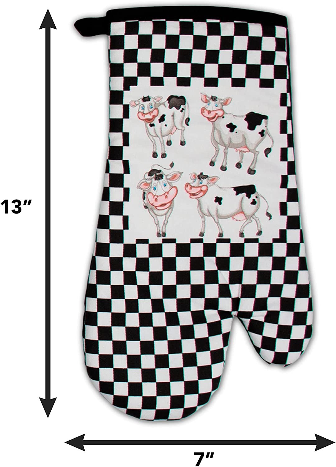 Laughing Cows Farmhouse Kitchen Gift Set - Oven Mitt, Pot Holder & Terry Towel